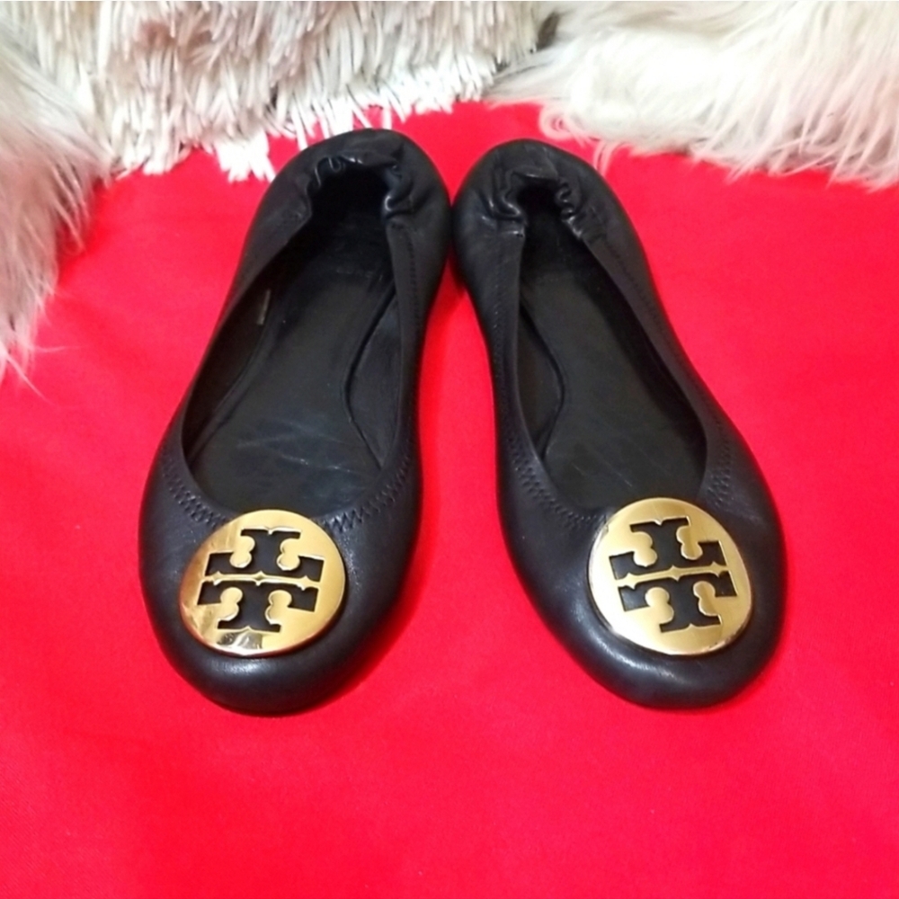 Tory Burch Black Flats